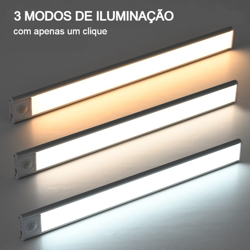 Luminária GlowRight - 3 Cores com Sensor de Movimento