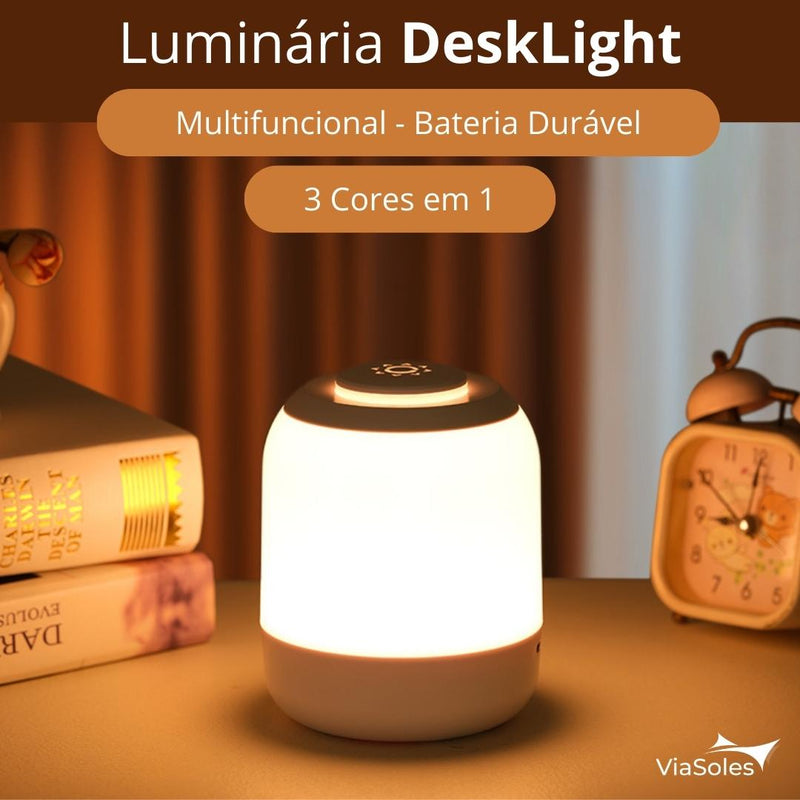 Luminária LED Desk Light - 3 Cores em 1