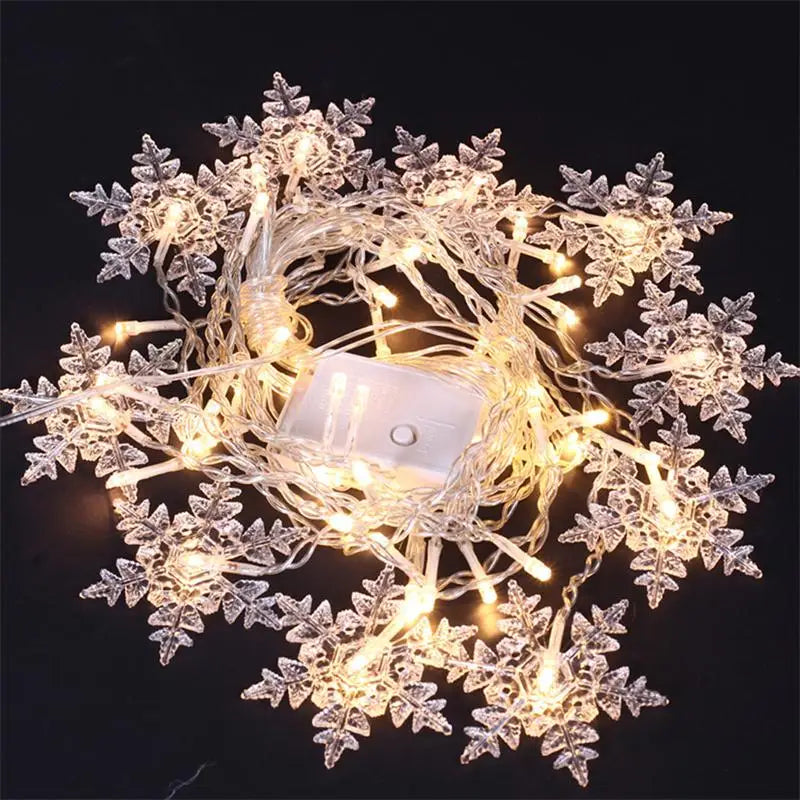 Cortina de Flocos LED - Iluminação Natalina