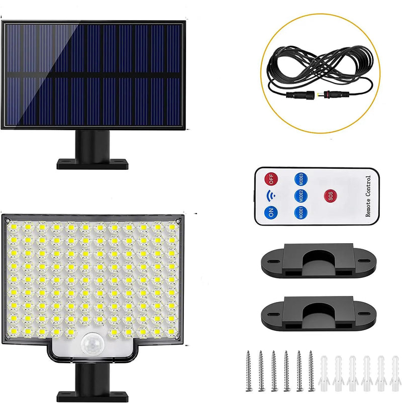 Refletor Solar 106 LED's - Sensor de Movimento