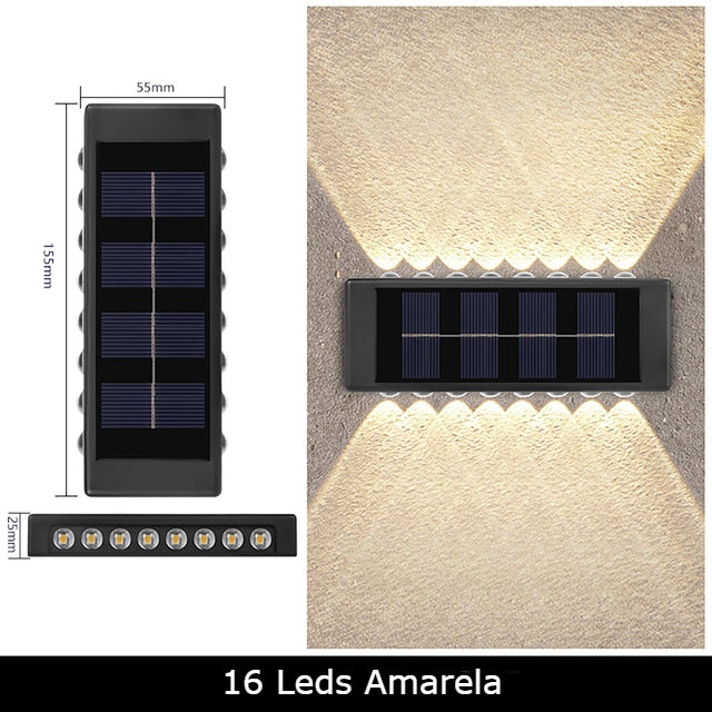 Lâmpada de Parede Solar em LED