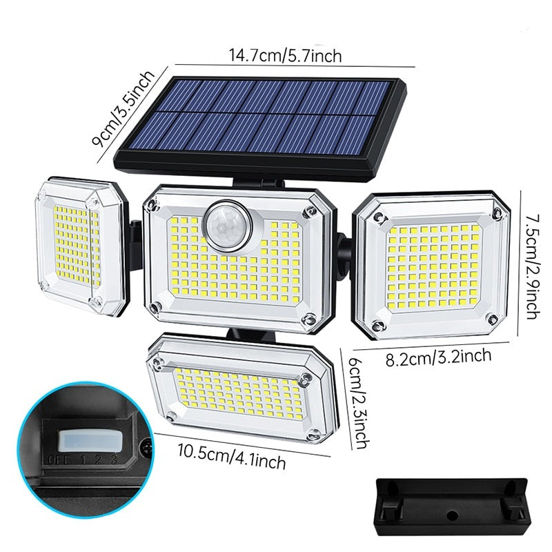 Refletor de LED Solar - 122/333 LED's - Impermeável IP65