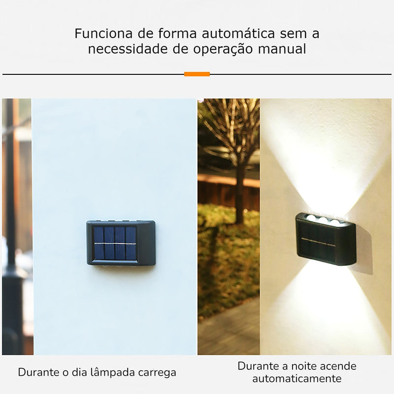 Lâmpada de Parede Solar em LED