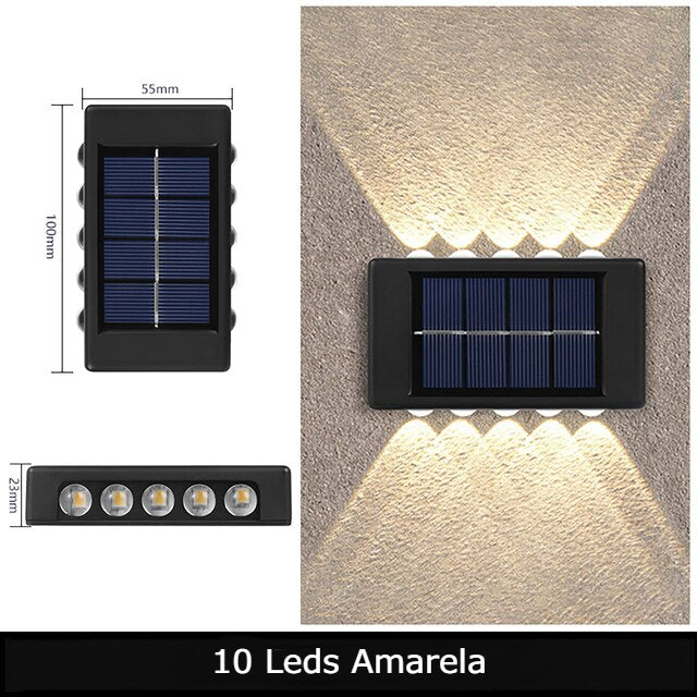 Lâmpada de Parede Solar em LED