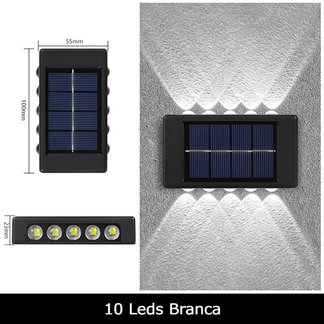 Lâmpada de Parede Solar em LED