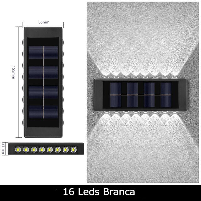 Lâmpada de Parede Solar em LED