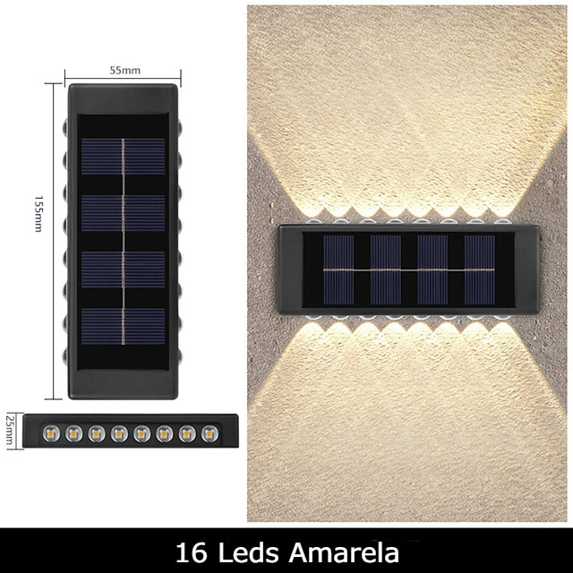 Lâmpada de Parede Solar em LED